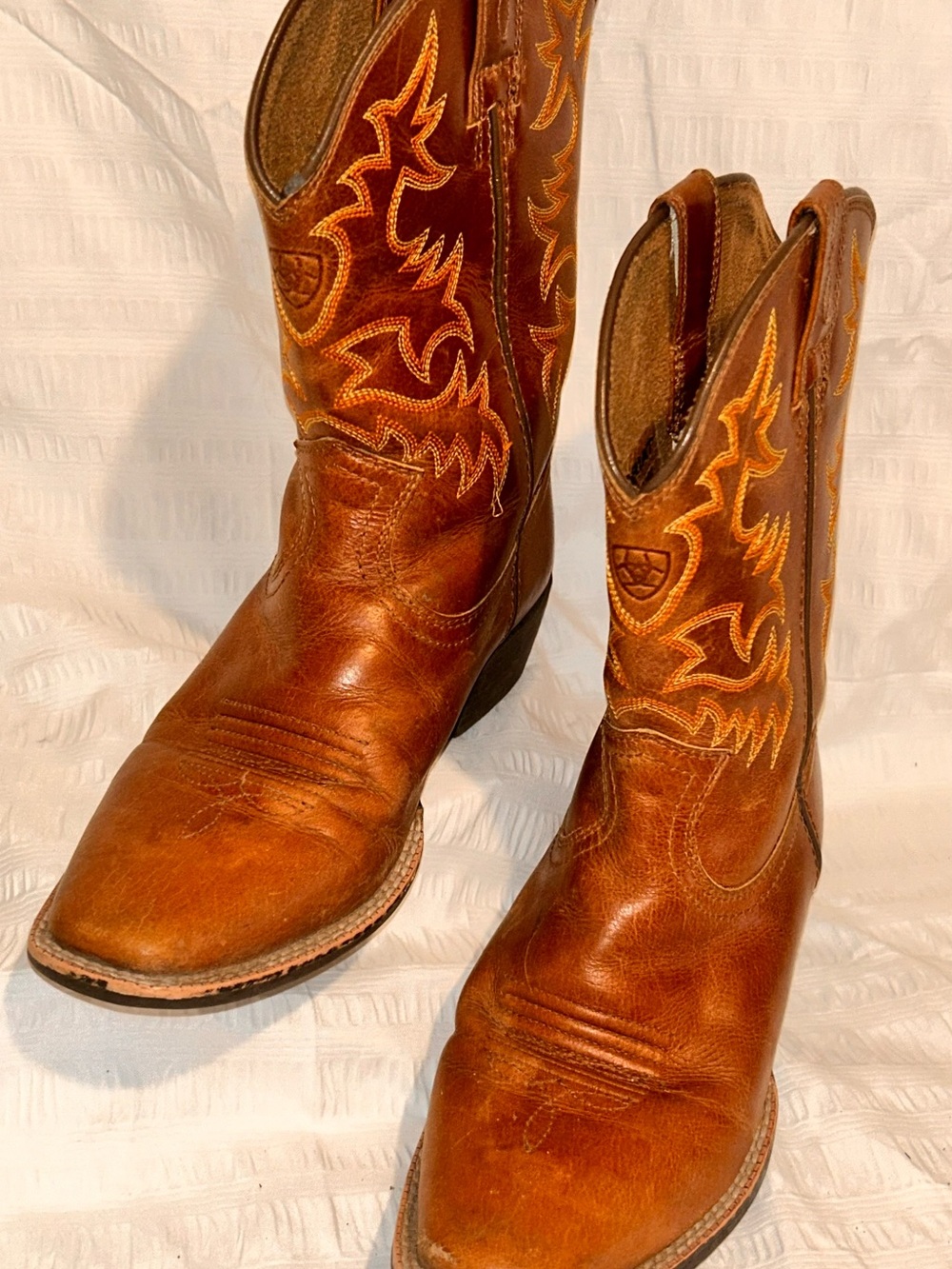 Ariat Children’s Western Boots Size US 3 Leather Upper Square Toe 10011902